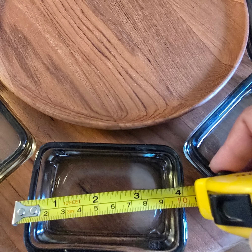 Digsmed Denmark Teak Lazy Susan 8 Smoked Glass Dishes Mid Century Modern - Picture 11 of 13